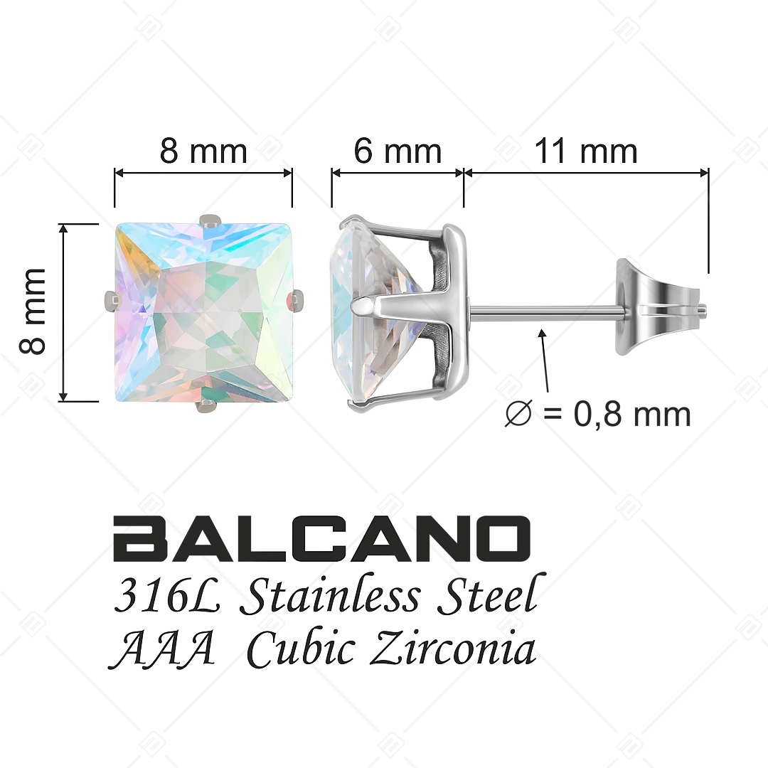 BALCANO - Frizzante / Boucles d'oreilles pierres précieuses de forme carrée (112082ST09)