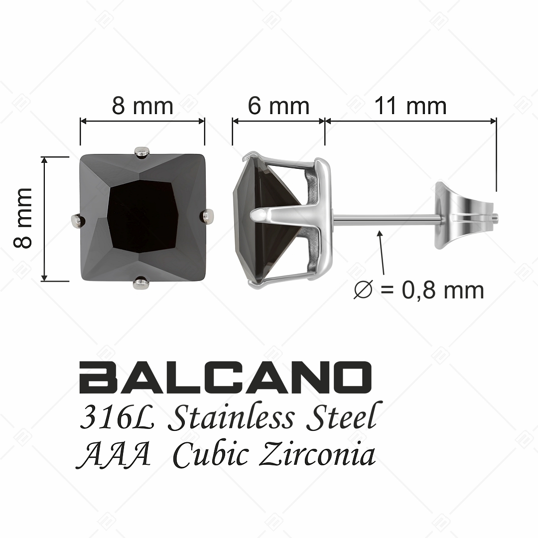 BALCANO - Frizzante / Quadratische Edelstein Ohrringe (112082ST11)