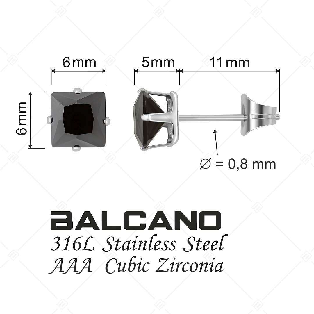 BALCANO - Frizzante / Quadratische Edelstein Ohrringe (112082ST11)