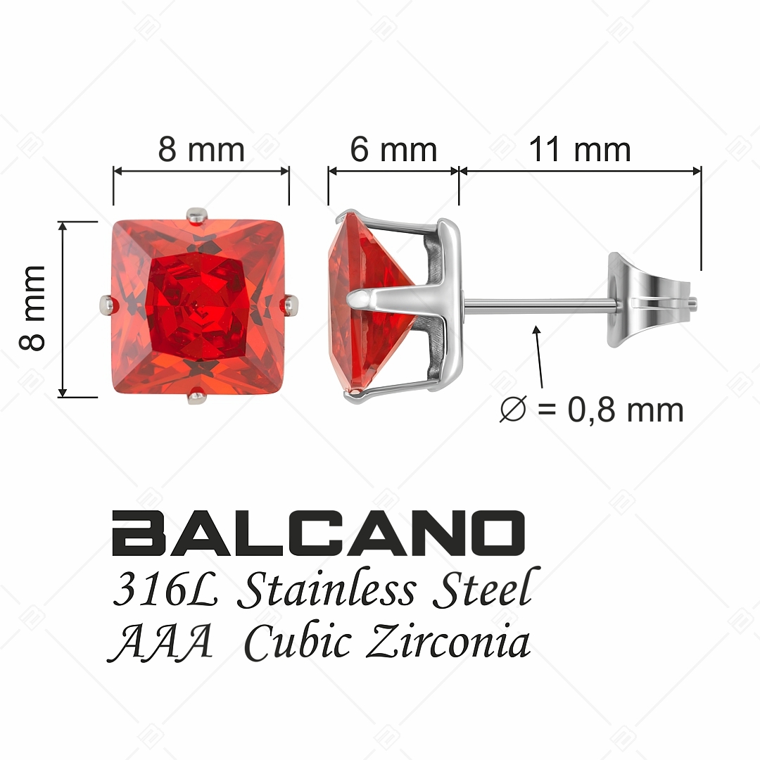 BALCANO - Frizzante / Earrings With Square Gemstone (112082ST22)