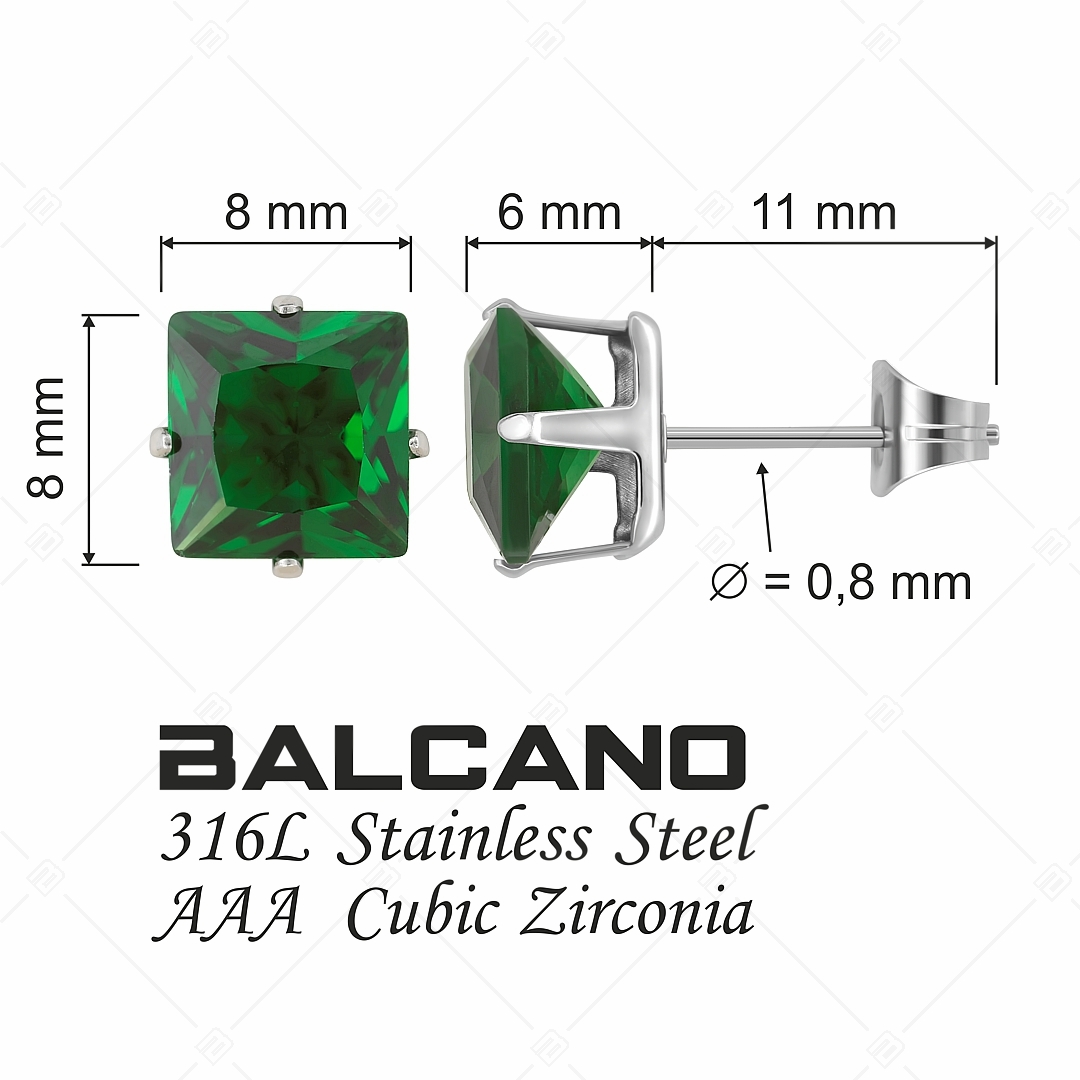 BALCANO - Frizzante / Quadratische Edelstein Ohrringe (112082ST39)