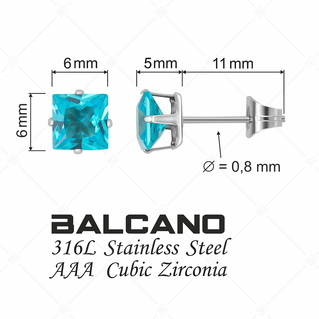 BALCANO - Frizzante / Quadratische Edelstein Ohrringe (112082ST48)