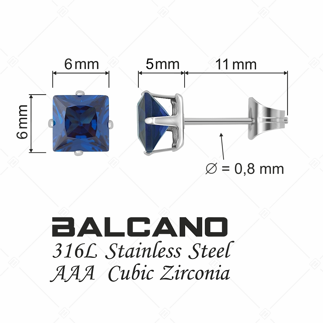 BALCANO - Frizzante / Quadratische Edelstein Ohrringe (112082ST49)