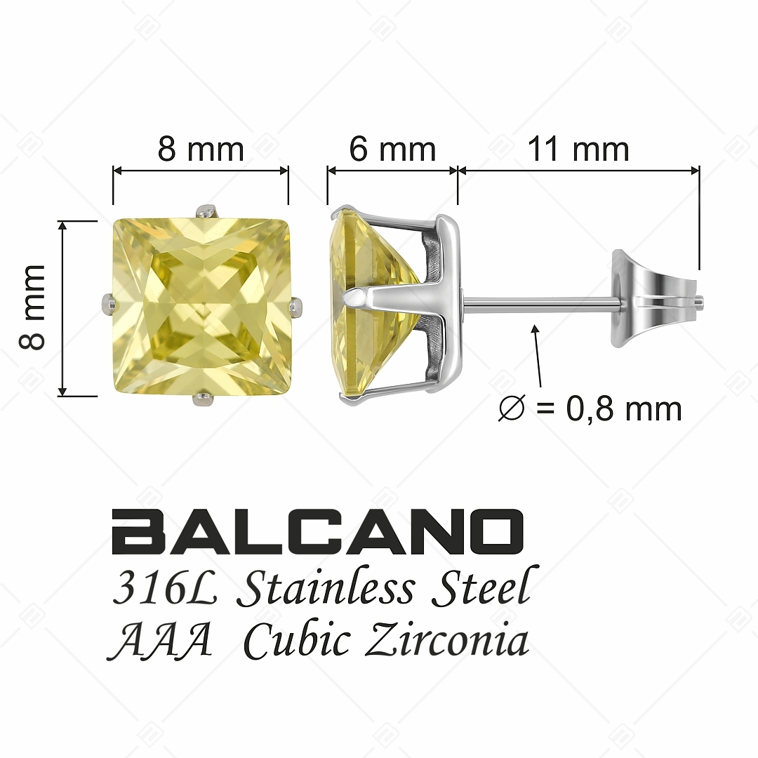 BALCANO - Frizzante / Quadratische Edelstein Ohrringe (112082ST51)
