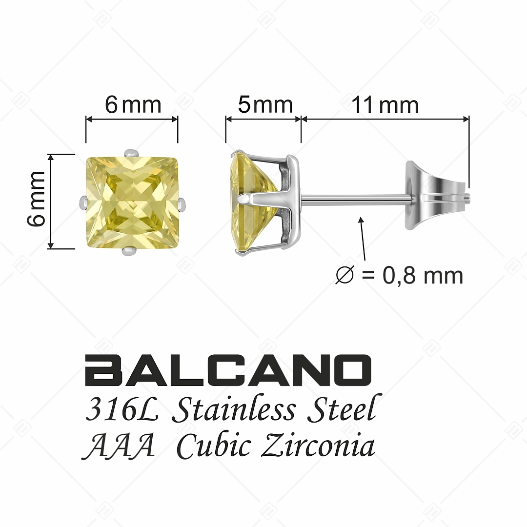 BALCANO - Frizzante / Quadratische Edelstein Ohrringe (112082ST51)