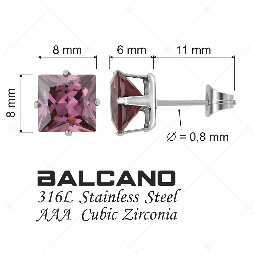 BALCANO - Frizzante / Quadratische Edelstein Ohrringe (112082ST79)