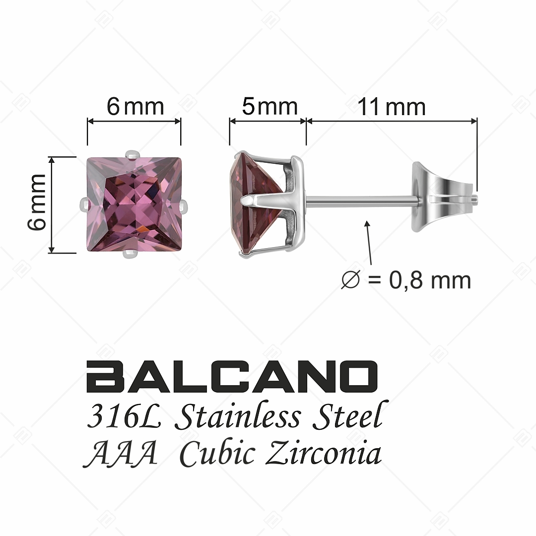 BALCANO - Frizzante / Quadratische Edelstein Ohrringe (112082ST79)