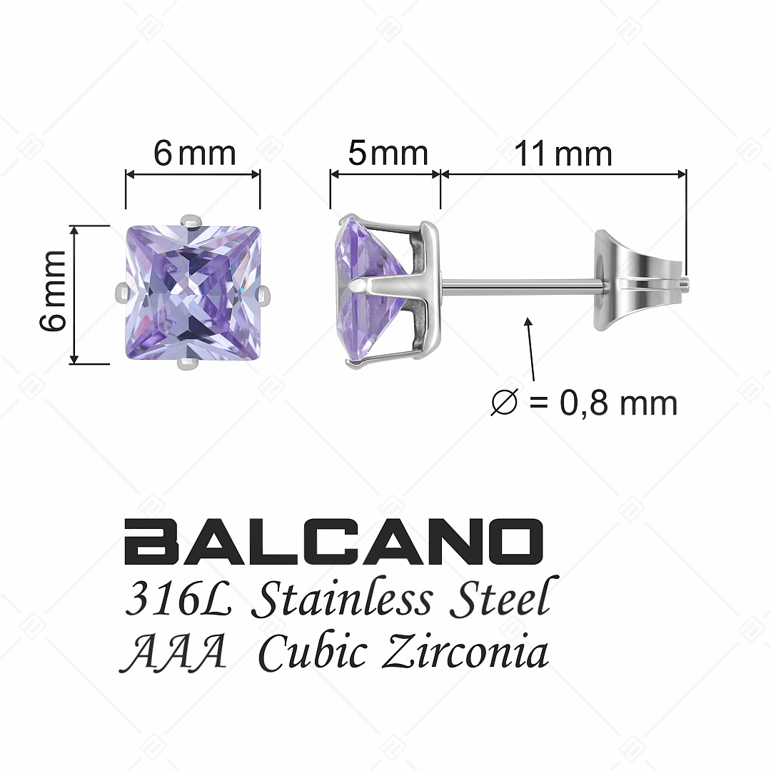 BALCANO - Frizzante / Quadratische Edelstein Ohrringe (112082ST82)