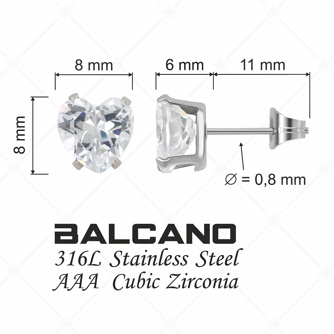 BALCANO - Frizzante / Herzförmige Edelstein Ohrringe (112084ST00)