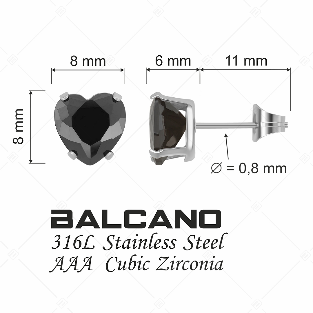 BALCANO - Frizzante / Herzförmige Edelstein Ohrringe (112084ST11)