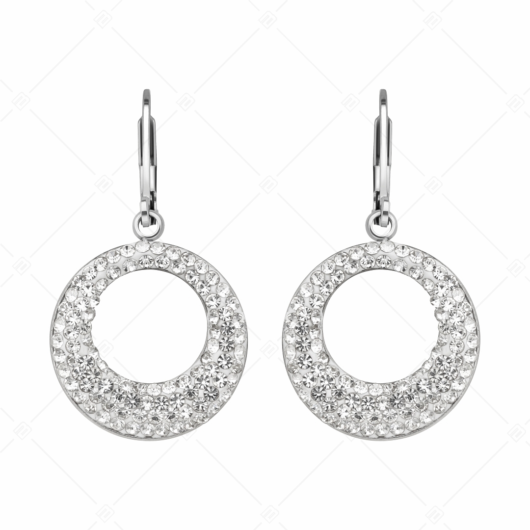 BALCANO - Sole / Round Stainless Steel Earrings With Crystals (141001BC00)