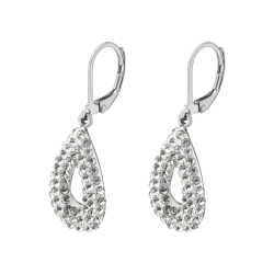 BALCANO - Goccia / Drop Shaped Stainless Steel Earrings With Crystals