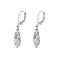 BALCANO - Avena / Oatseed Shaped Stainless Steel Earrings With Crystals