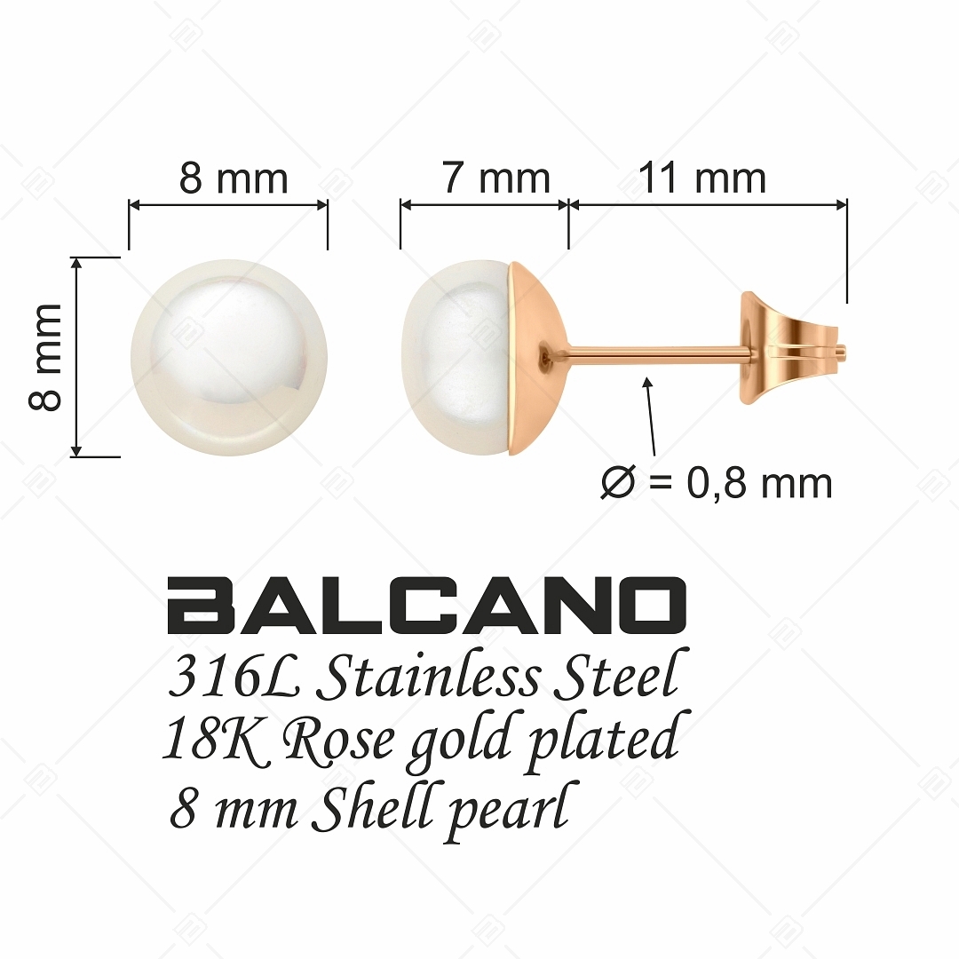 BALCANO - Perla / Boucles d'oreilles avec des perles de coquillages (141104BC96)