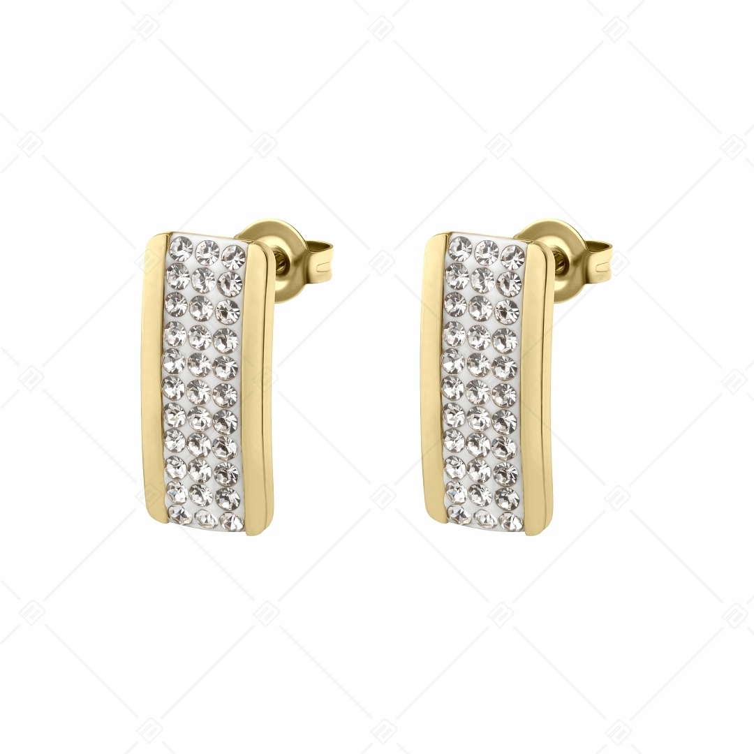 BALCANO - Giulia / Rectangular crystal earrings with 18K Gold Plated (141105BC88)