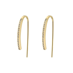 BALCANO - Fortuna / Curved Earrings With Zirconia Gemstones