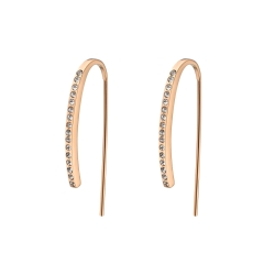 BALCANO - Fortuna / Curved Earrings With Zirconia Gemstones