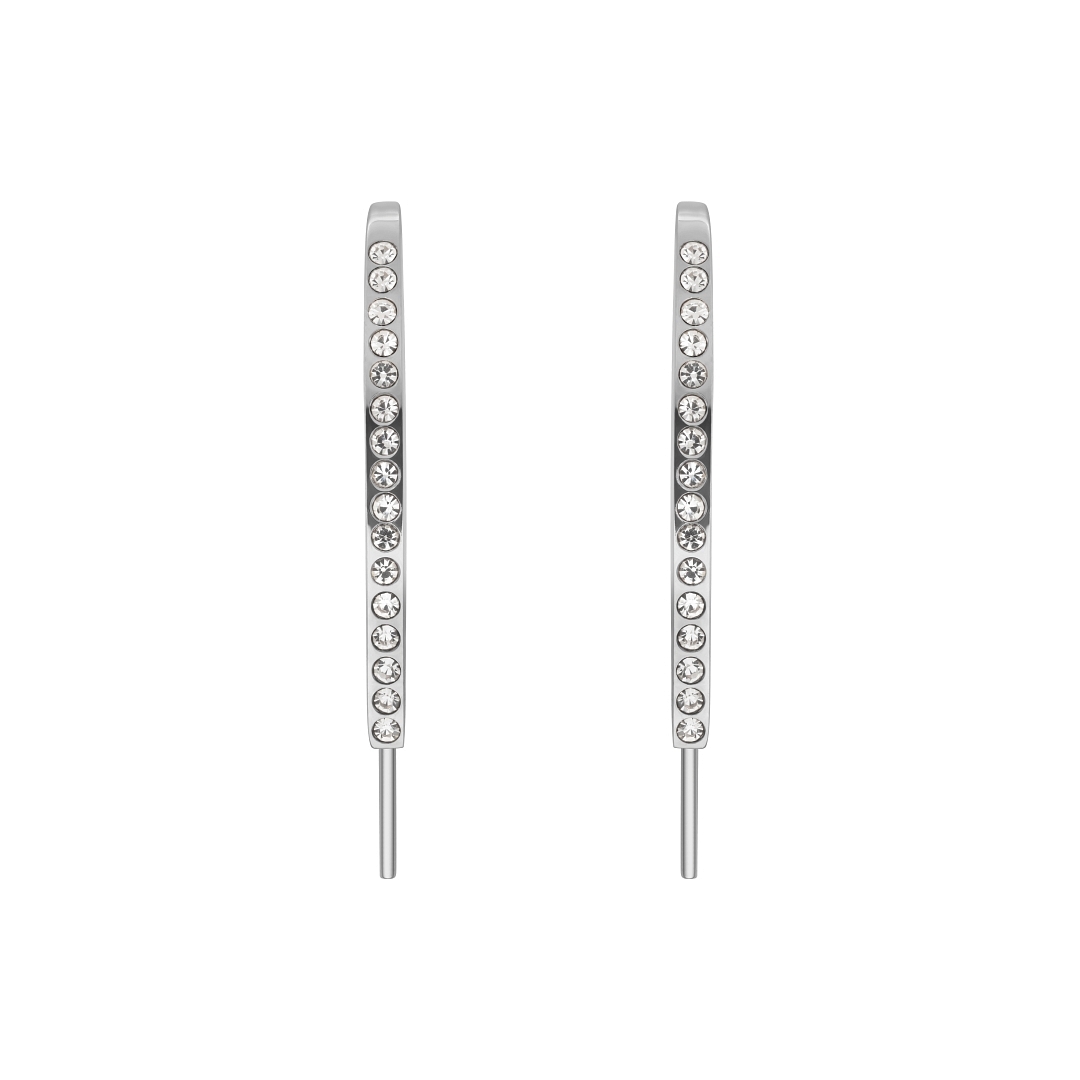 BALCANO - Fortuna / Curved earrings with zirconia gemstones (141108BC97)