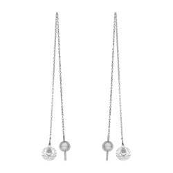 BALCANO - Catena / Drop Earrings With Chain and Zirconia Gemstone