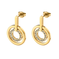 BALCANO - Saturno / Double round gemstone earrings