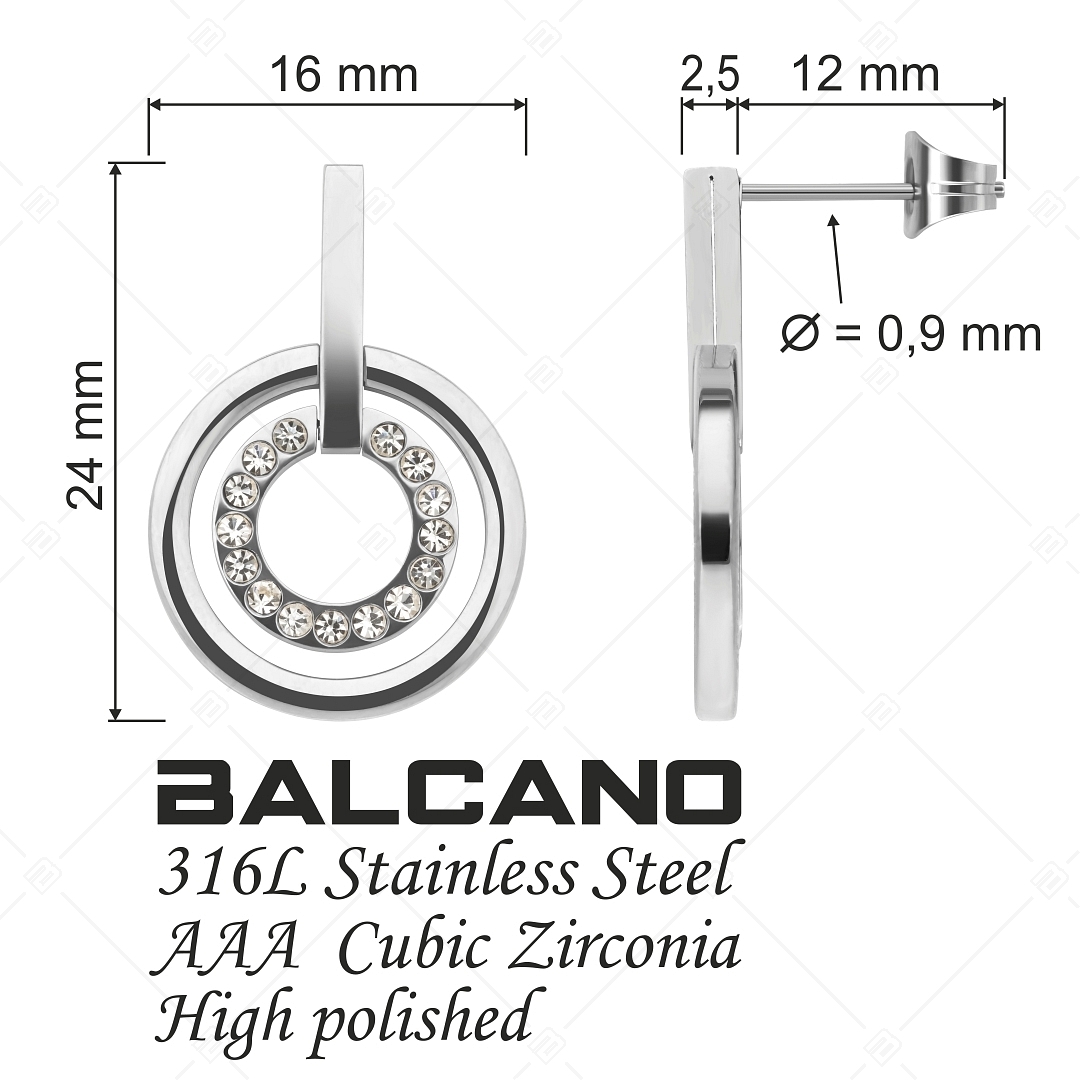 BALCANO - Saturno / Boucles d'oreilles double circulaire en pierres précieuses (141110BC97)