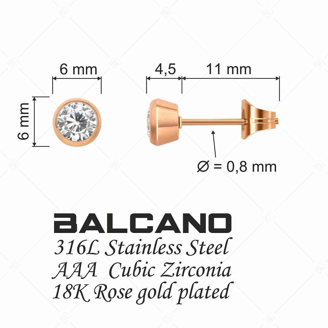 BALCANO - Stella / Round zirconia gemstone earrings (141115BC96)