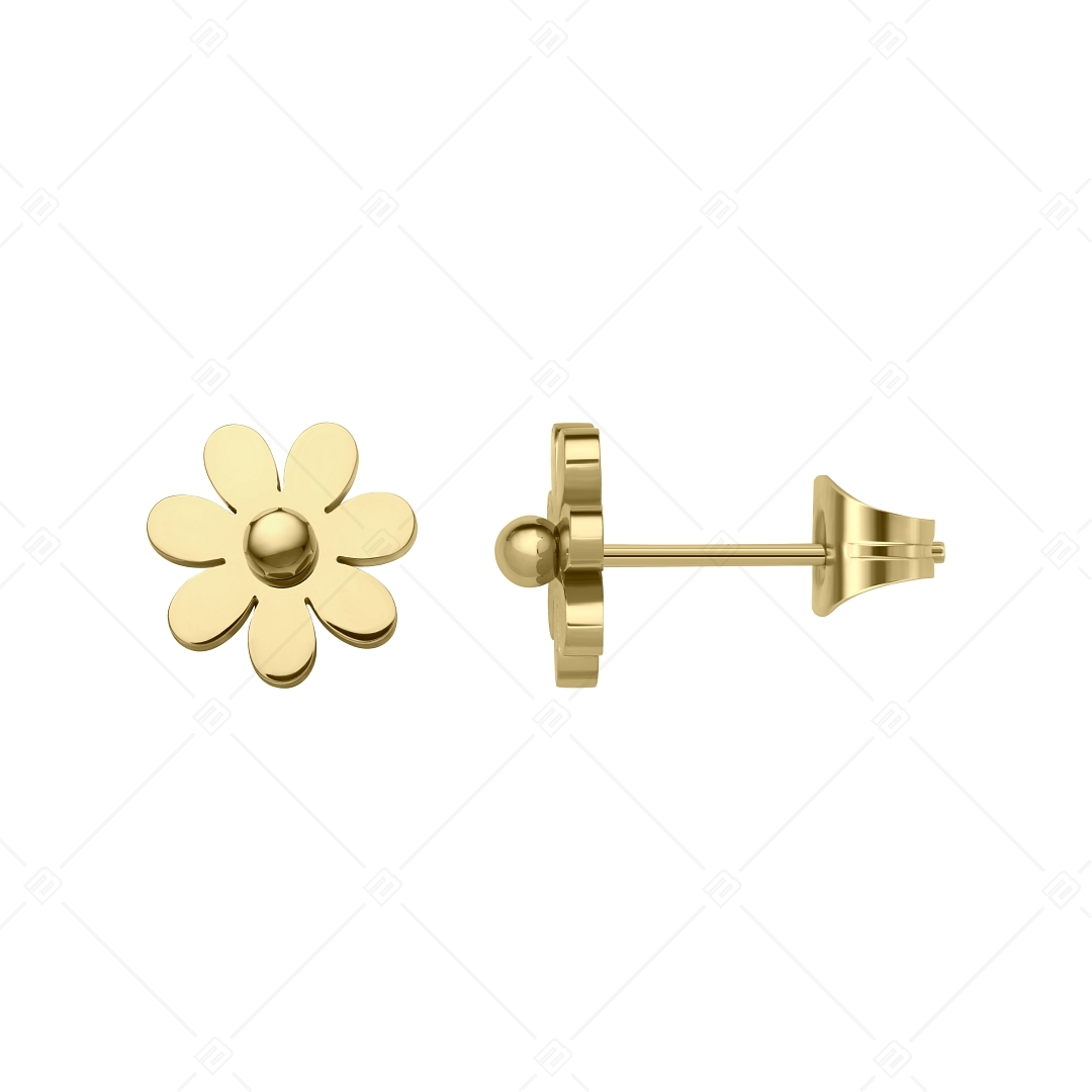 BALCANO - Daisy / Stainless Steel Earrings With Daisy Flower Shape, 18K Gold Plated (141200BC88)