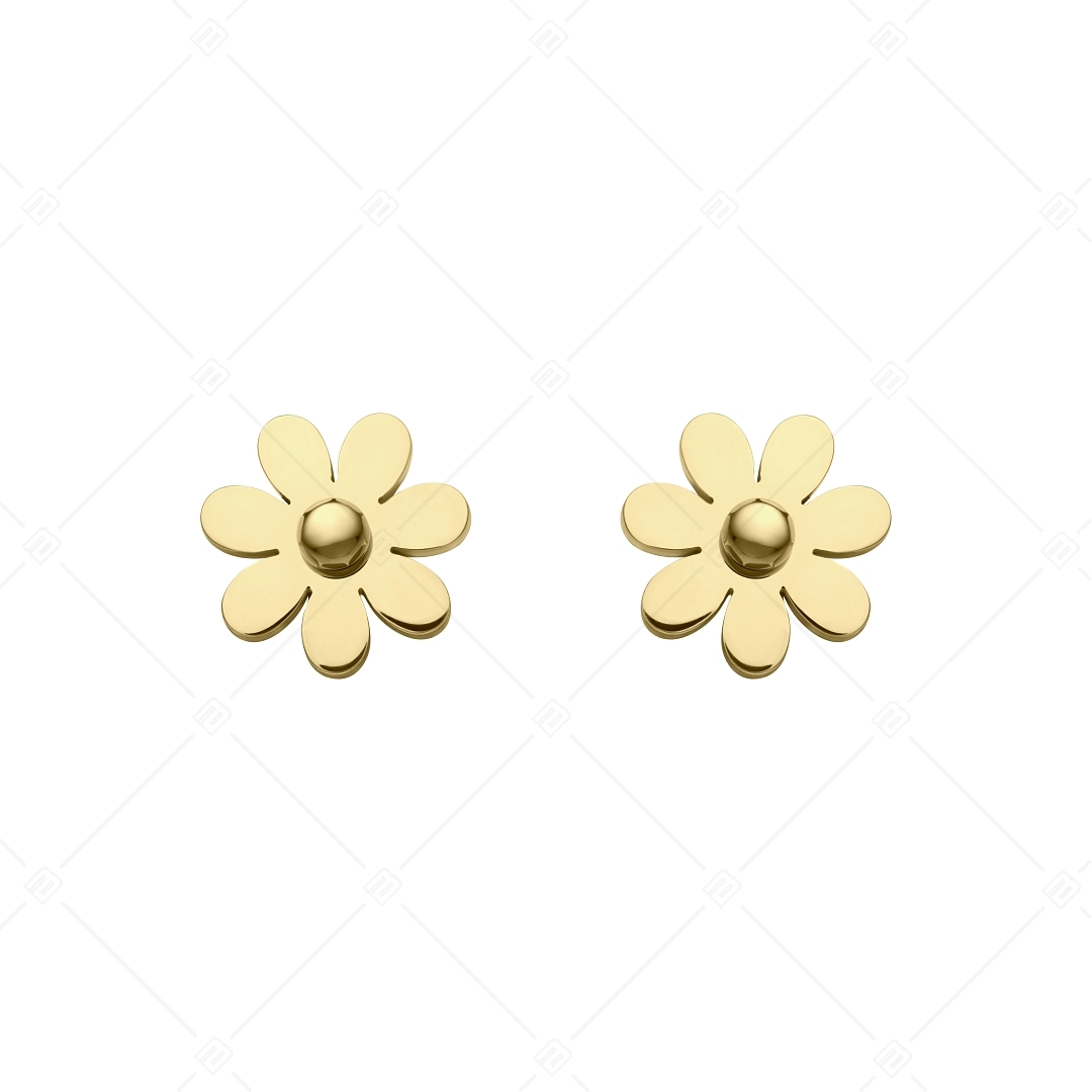BALCANO - Daisy / Edelstahl Ohrstecker in Gänseblümchenform mit 18K Gold Beschichtung (141200BC88)