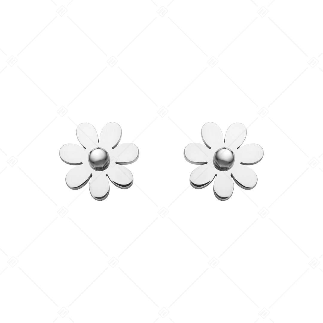 BALCANO - Daisy / Boucles d'oreilles en forme de pâquerette en acier inoxydable, avec hautement polie (141200BC97)
