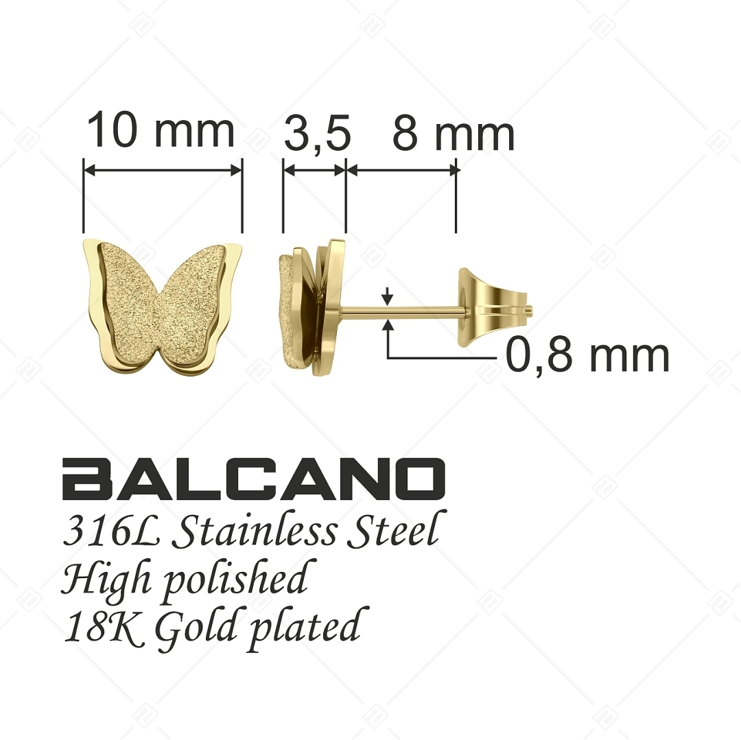 BALCANO - Papillon / Butterfly Earrings With Glitter Surface (141201BC88)