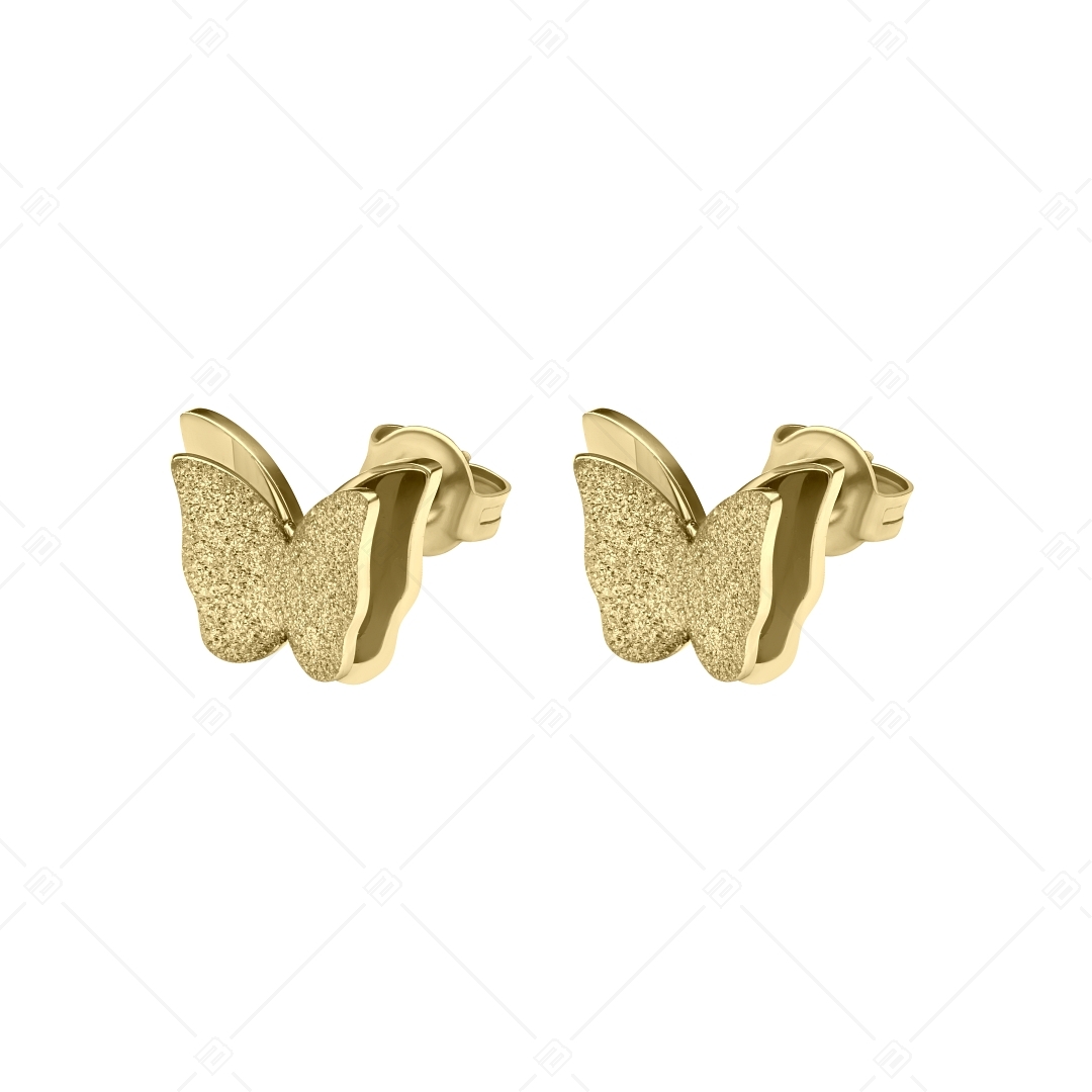 BALCANO - Papillon / Boucles d'oreilles papillon avec une surface pailletée (141201BC88)