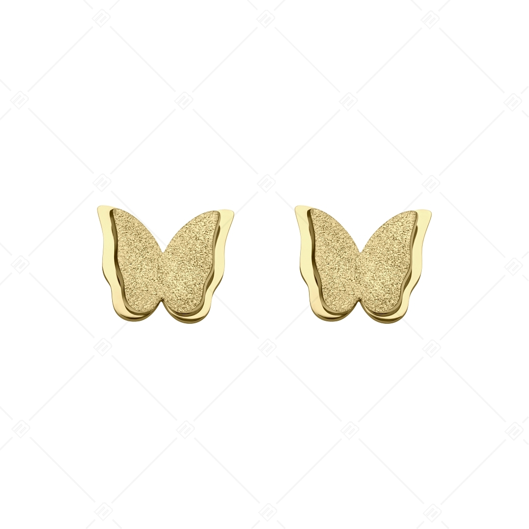 BALCANO - Papillon / Boucles d'oreilles papillon avec une surface pailletée (141201BC88)