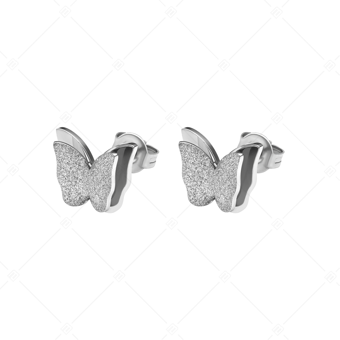 BALCANO - Papillon / Boucles d'oreilles papillon avec une surface pailletée (141201BC97)