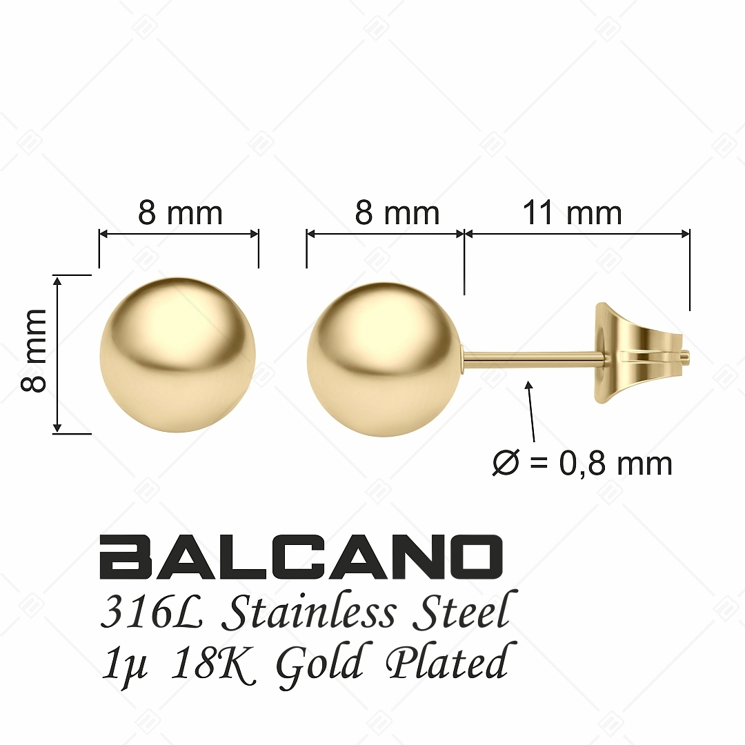 BALCANO - Globo / Boucles d'oreilles boules type perceuse (141202BC88)