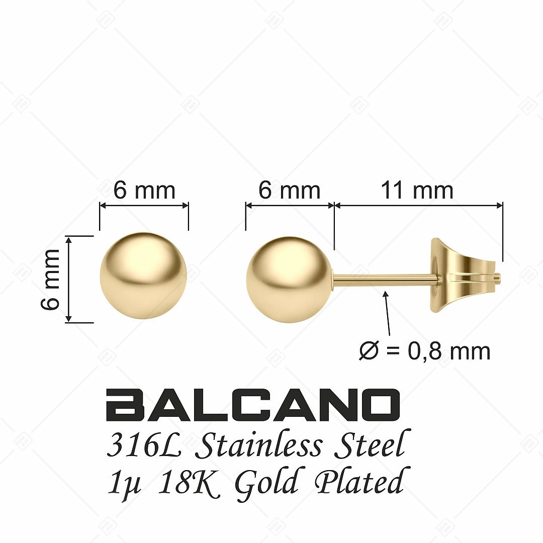 BALCANO - Globo / Boucles d'oreilles boules type perceuse (141202BC88)