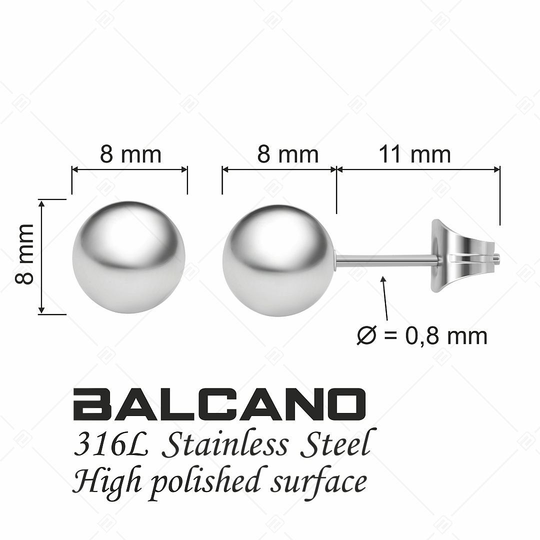 BALCANO - Globo / Boucles d'oreilles boules type perceuse (141202BC97)