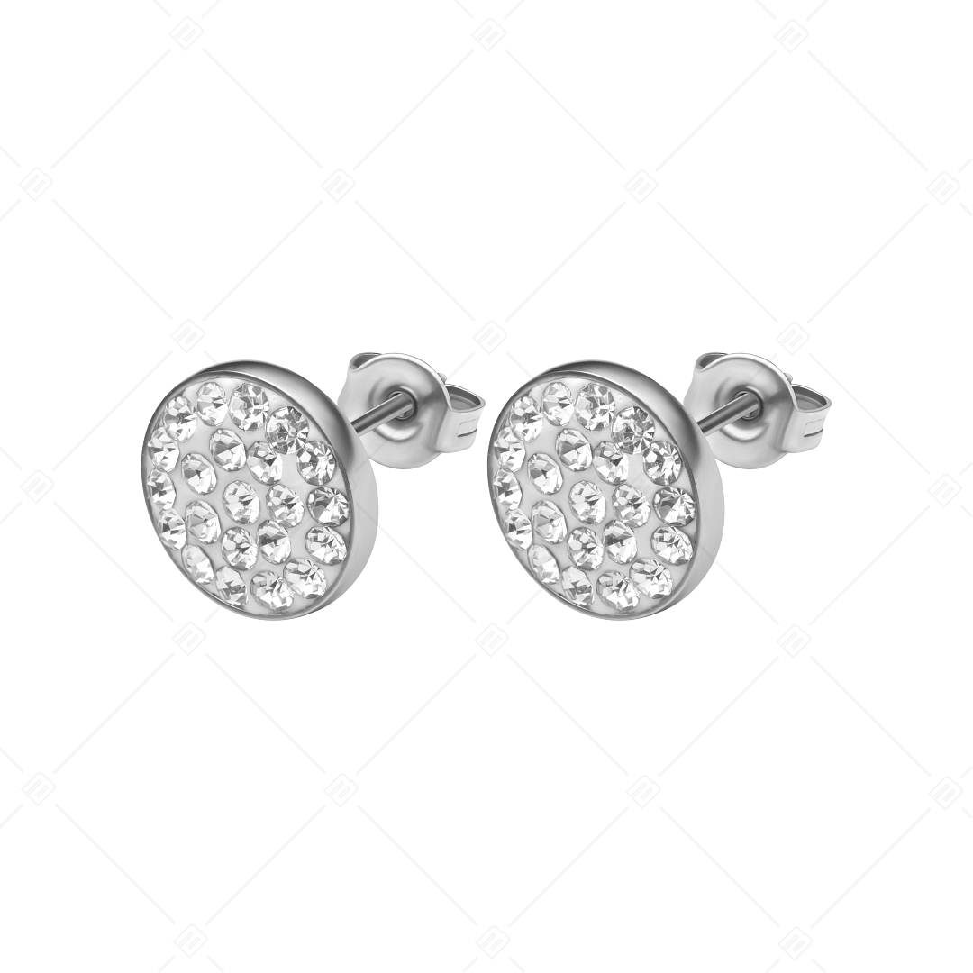 BALCANO - Glitter / Round earrings with crystal (141203BC97)