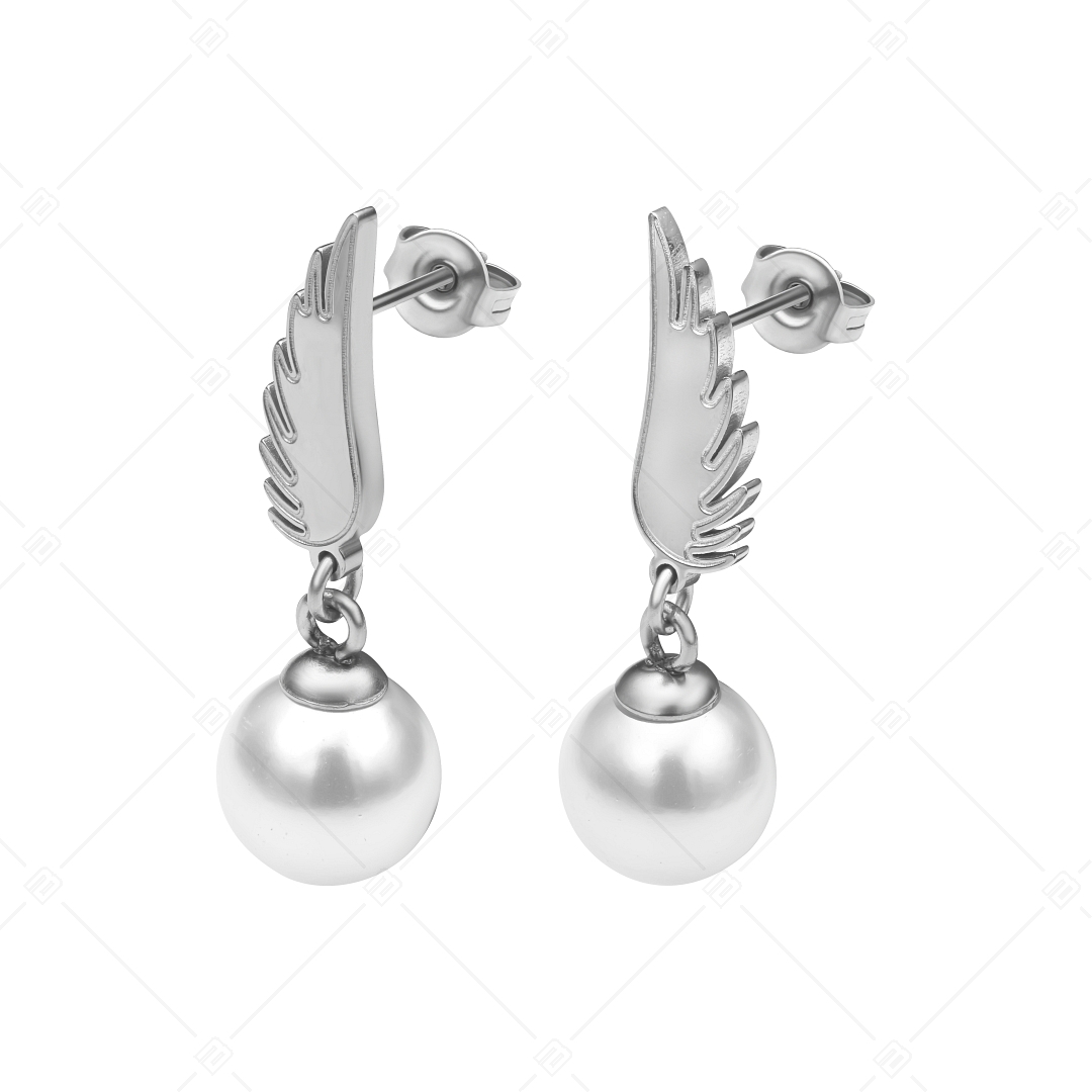 BALCANO - Angelo / Angel Wing Shaped Earrings With Shell Beads (141205BC97)