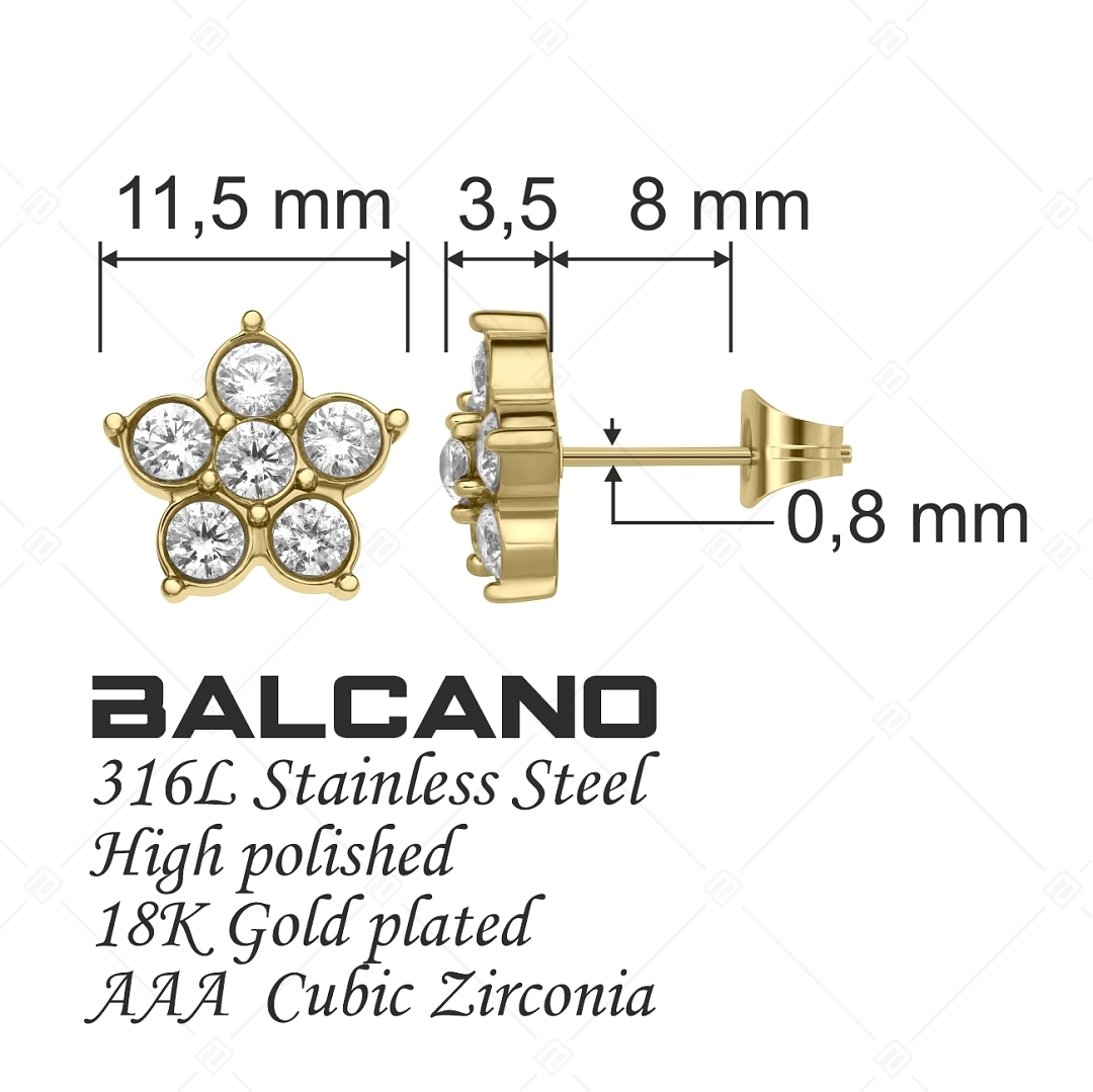BALCANO - Rosetta / Flower Shaped Gemstone Earrings (141207BC88)
