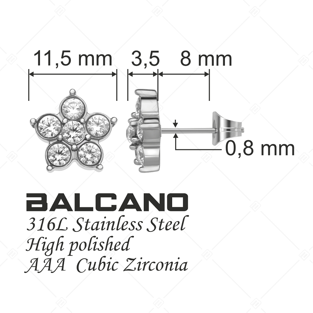 BALCANO - Rosetta / Flower Shaped Gemstone Earrings (141207BC97)