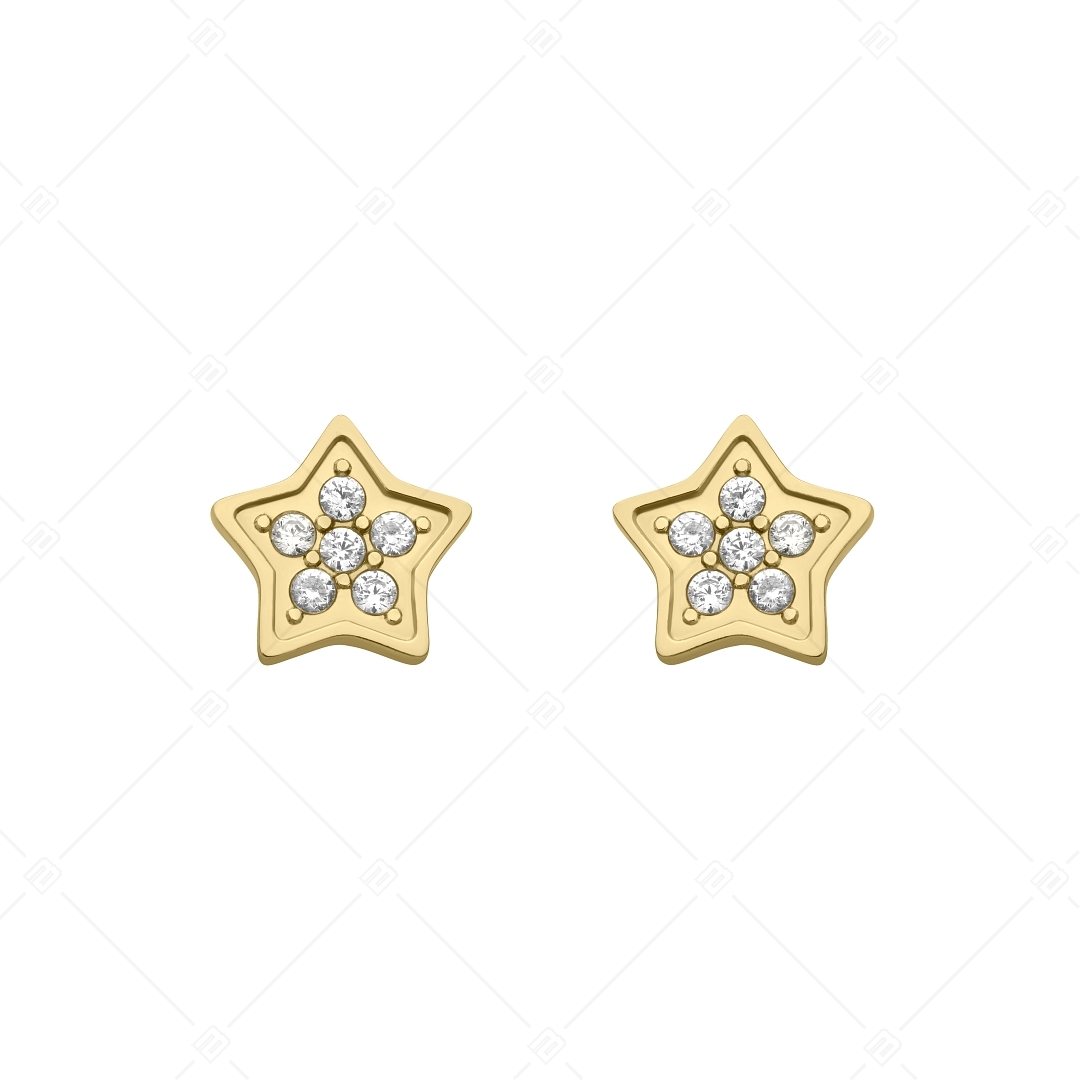BALCANO - Asteri / Boucles d'oreilles en pierre précieuse en forme d'étoile (141208BC88)