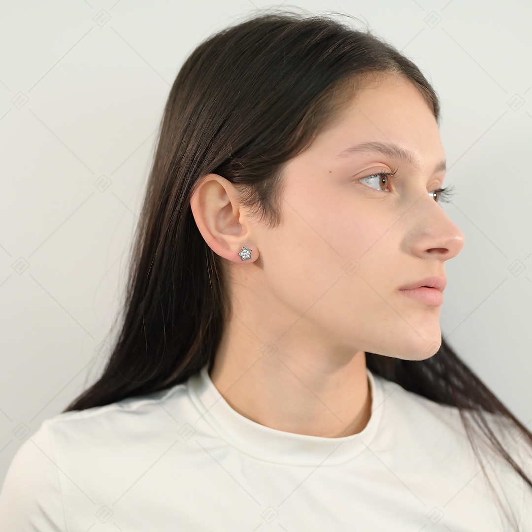 BALCANO - Asteri / Star Shaped Earrings With Gemstone (141208BC97)