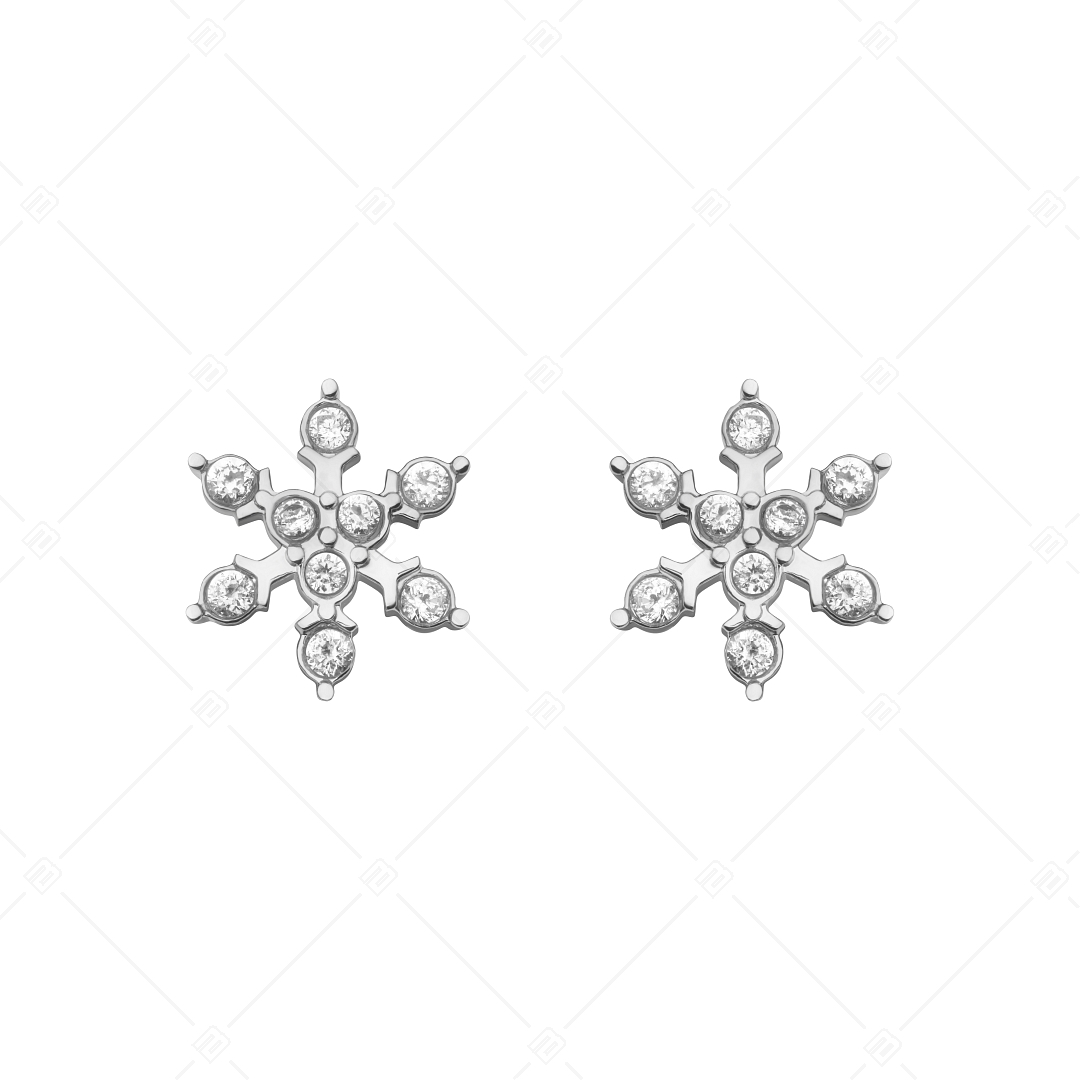 BALCANO - Hiona / Snowflake Earrings With Zirconia (141209BC97)