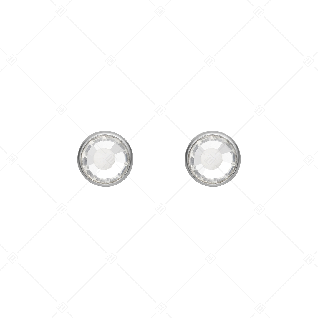 BALCANO - Punto / Ball Closure Sparkle Dot Earrings With Crystal (141210BC00)