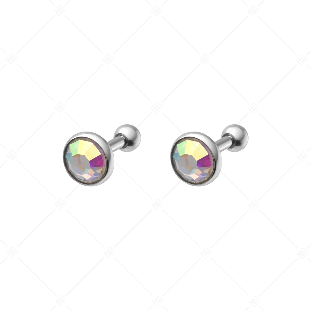 BALCANO - Punto / Ball closure sparkle dot earrings with crystal (141210BC09)
