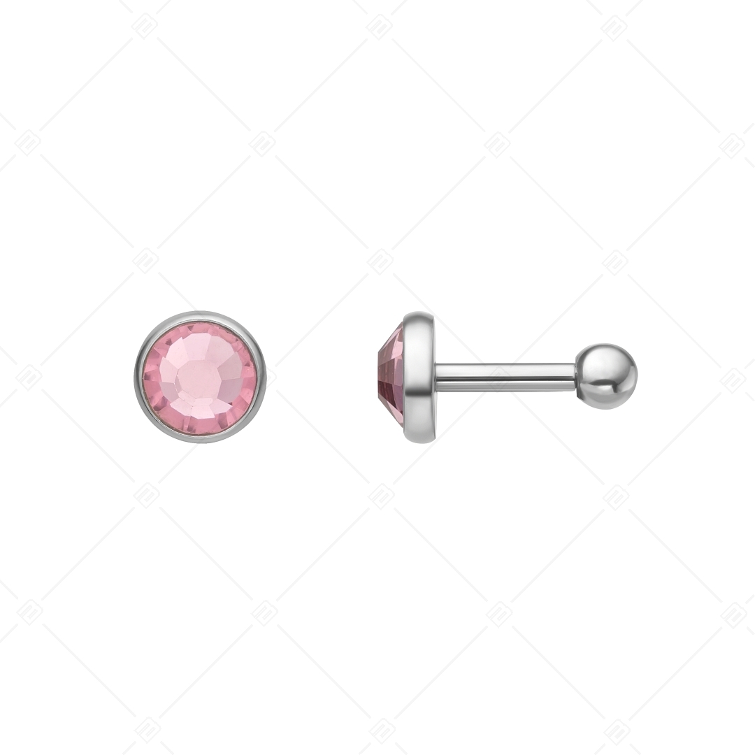 BALCANO - Punto / Ball Closure Sparkle Dot Earrings With Crystal (141210BC28)