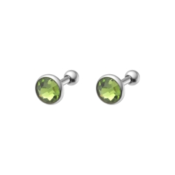 BALCANO - Punto / Kugelförmige glänzende Punkte Ohrringe mit Kristallen