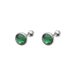 BALCANO - Punto / Kugelförmige glänzende Punkte Ohrringe mit kristallen