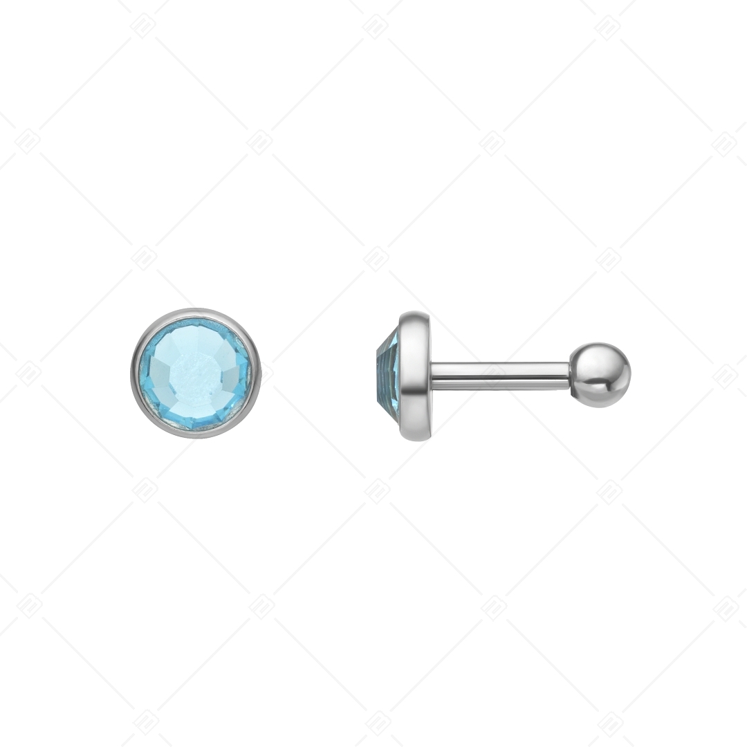 BALCANO - Punto / Ball Closure Sparkle Dot Earrings With Crystal (141210BC48)