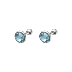 BALCANO - Punto / Ball Closure Sparkle Dot Earrings With Crystal